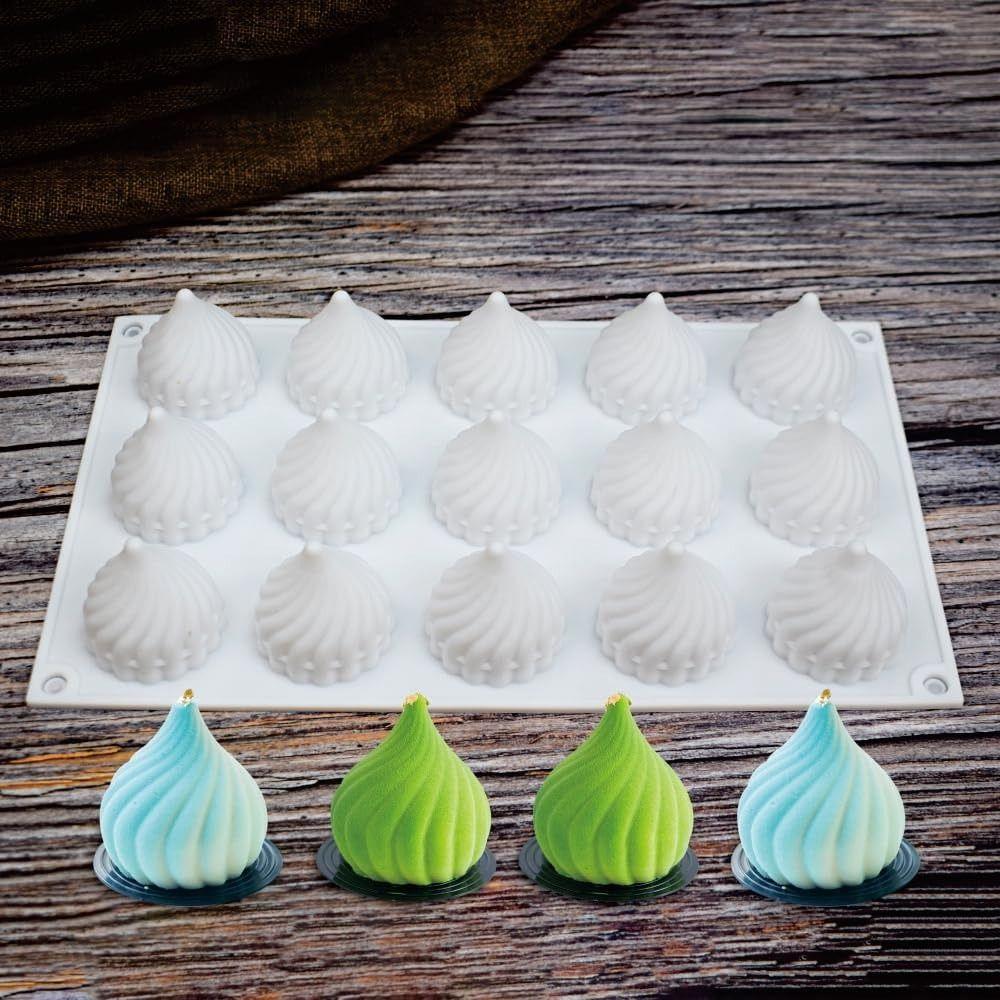 High-quality 15 Cells Baking Cake Molds Food-Grade Silicone 3D Chocolate Mold Heat-Resistant DIY Pudding Mould Kitchen Tools