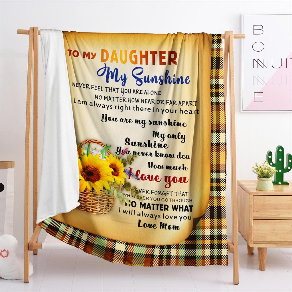 Blanket Flannel Blanket Emotional Handwritten Letter English Letter 2D Digital Printing Blanket Blanket