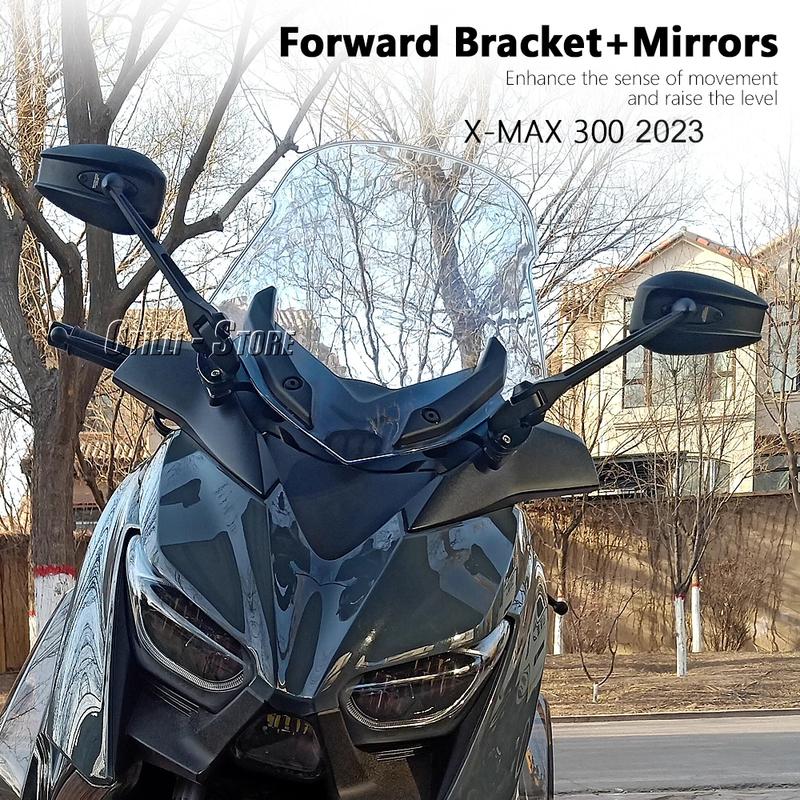 Motorcycle Accessories Side Mirrors Forward Moving Bracket Kit Rearview Mirror For YAMAHA XMAX 300 XMAX300 X-MAX 300 2023