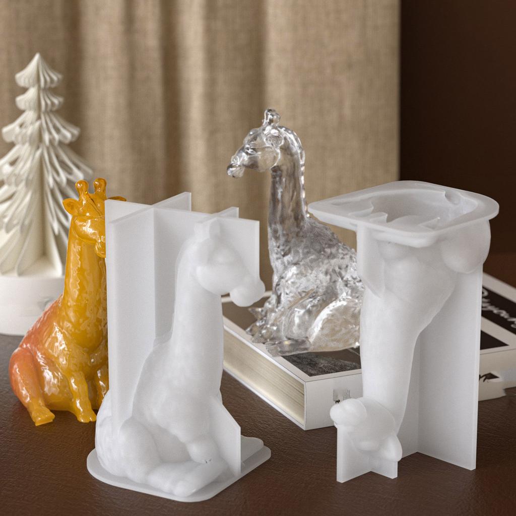 3D Giraffe Silicone Mold For Crystal Epoxy Resin Crafts Home Decoration Jewelry Making Art Supplies Food Grade Material