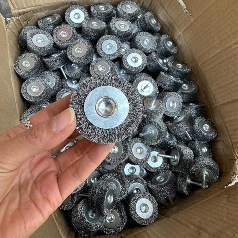 50mm Stainless Steel Wire Wheel 20mm Thick Rusts Scouring Brush Compatibles with 1/4" Shank Tool for Polishing Grinding