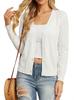 European and American foreign trade slim-fitting long-sleeved V-neck knitted sweater top sweater cardigan jacket women
