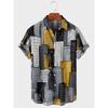 Hawaiianische Herren-Streifenshirts Für Bluse Herren Camisa Social Kurzarm Lässiges Oberteil Übergröße Fitnessstudio Kleidung Mode Herren Vintage