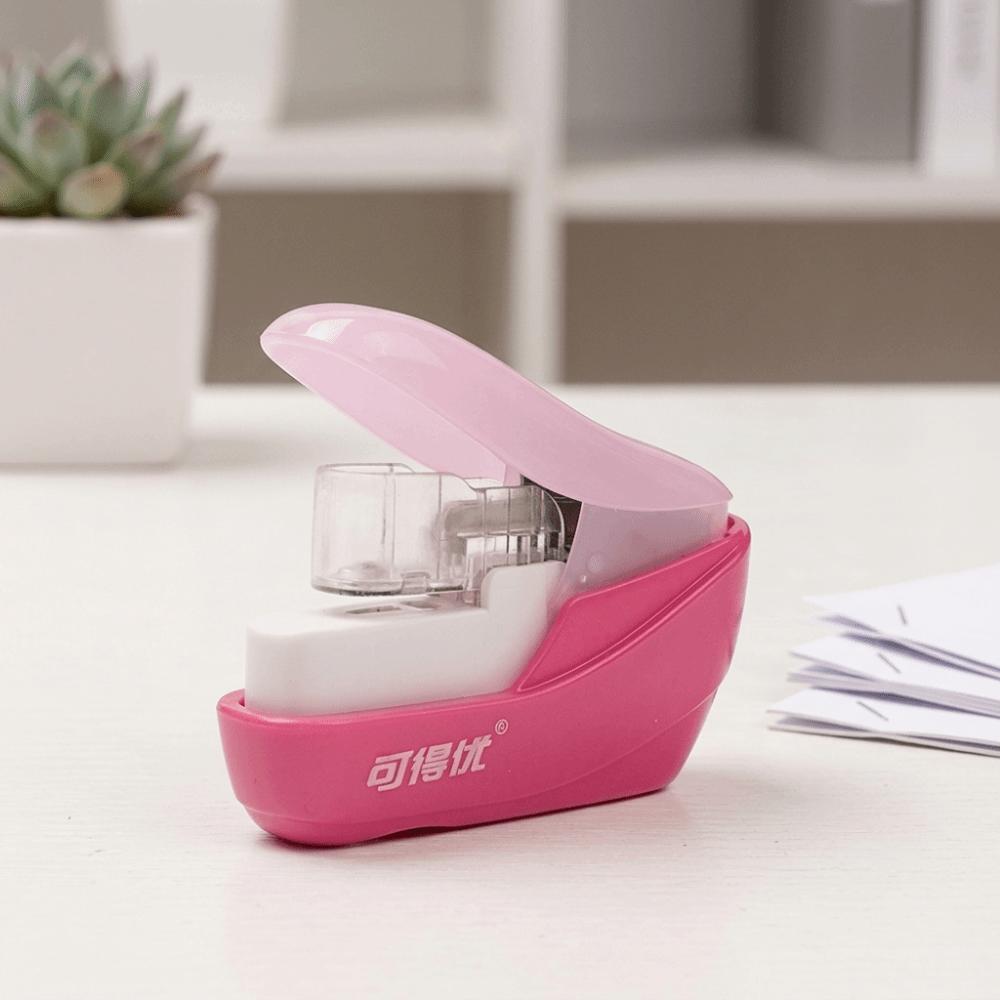 ABS Mini Stapler Stapleless Binding Paper Stapler Portable Hand Held Stapler  Daily Use