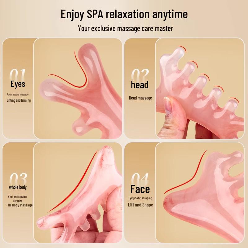 Multifunctional 4-in-1 Resin Scalp and Face Massager Comb