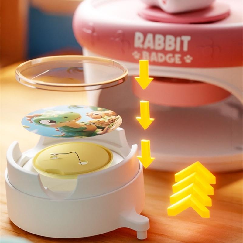 Kituri Artizanale pentru Copii Mașină de Făcut Insigne Plastic Sigur Mașină de Presat Insigne Jucărie Pentru Copii Proiect Artizanal Educativ Timpuriu Jucărie