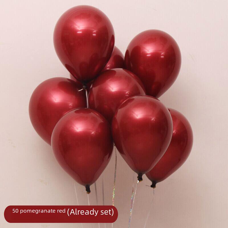 10-Inch Red Pomegranate Heart Balloon for Wedding & Event Decor