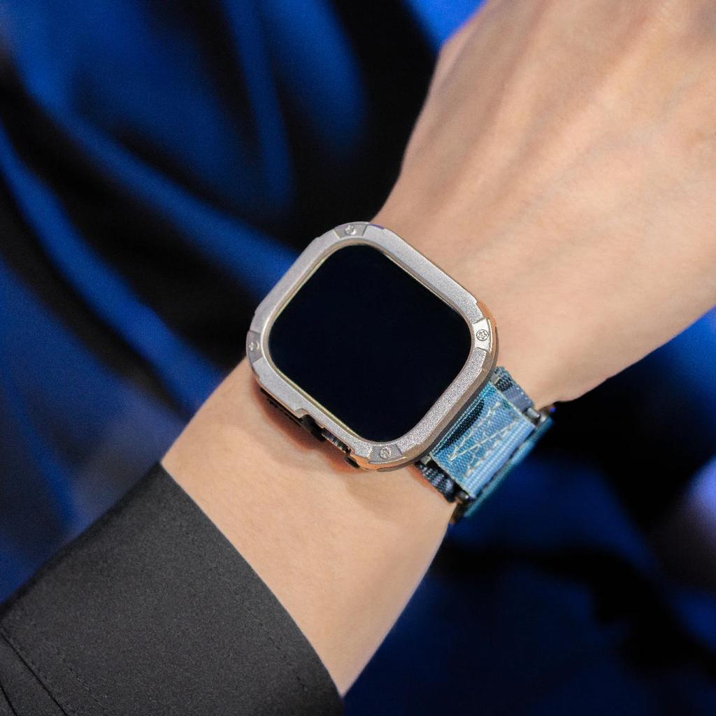 Cinturino in Nylon + Custodia per Apple Watch Ultra Band 42 46mm 49mm 44mm 41mm 45mm 40mm Braccialetto Sportivo Tattico per Iwatch Serie 10 9 8 7