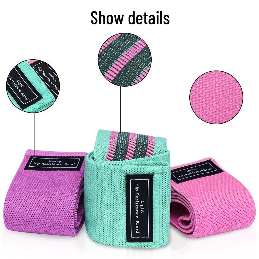 Fitness Yoga Squat & Glute Workout Resistance Band - Cotton Glute Lifting & Shaping Circle