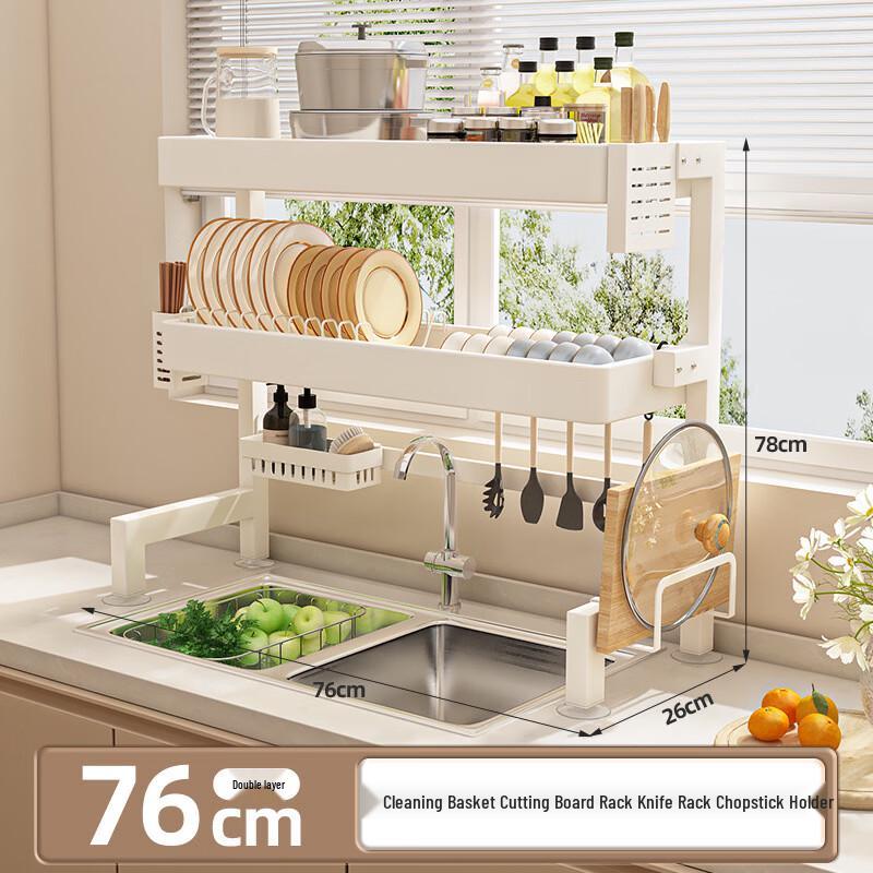 Foldable Over-Sink Kitchen Dish Drying Rack
