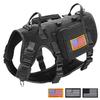 Durable Tactical Military Dog Harness Strong Nylon Pet Vest Working Dog Training Harness With 2 Bag 3 Flag For Small Large Dogs