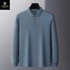 Autumn And Winter Lapel Slit Men'S Long-Sleeved Polo Shirt 100% Long-Staple Cotton Men'S Polo Shirt T-Shirt