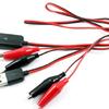 Upgrades USB Alligators Clip Connectors 50cm Length Mobile Device Charging Test Clip for Power Conversion Applications
