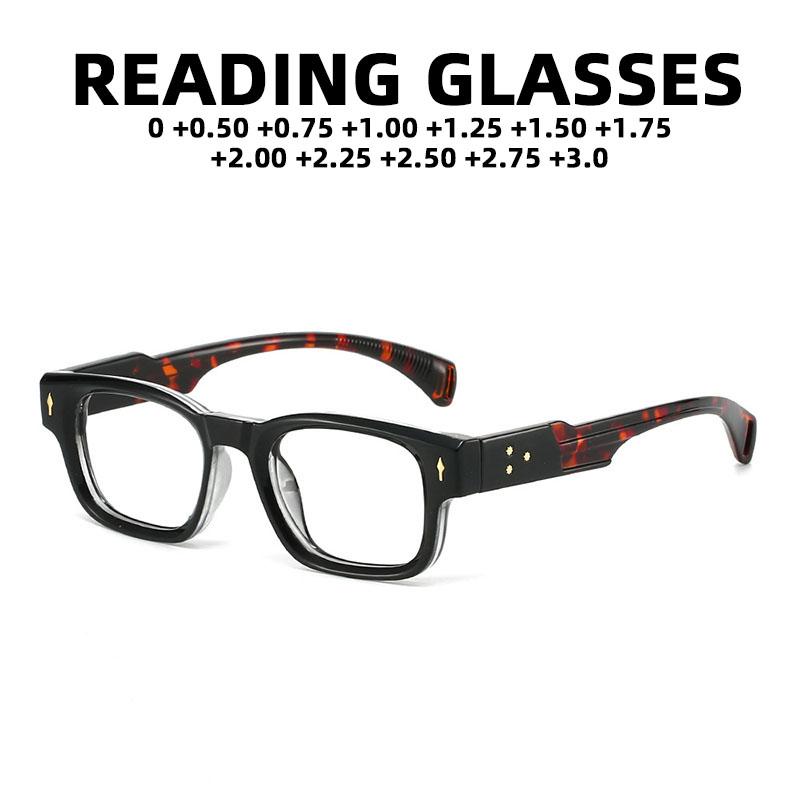 High Quality Men Square Presbyopia Hyperopia Reading Glasses Women Luxury Brand Design Computer Eyeglases Anti-blue Light Lenses