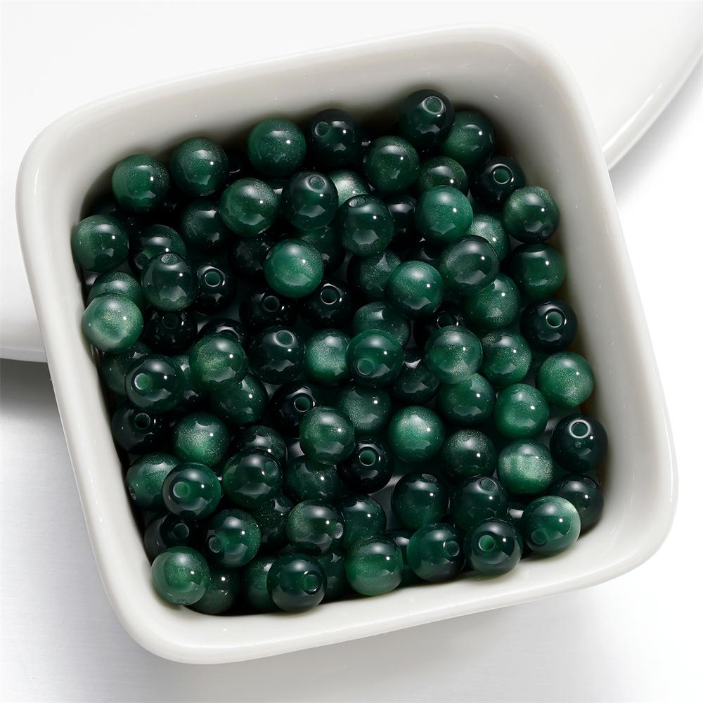 10pcs/lot 6mm Resin Cat Eye Shape Bead Loose Spacer Charms Beads for Jewelry Making DIY Cute Bracelet Necklace Earring Supplies