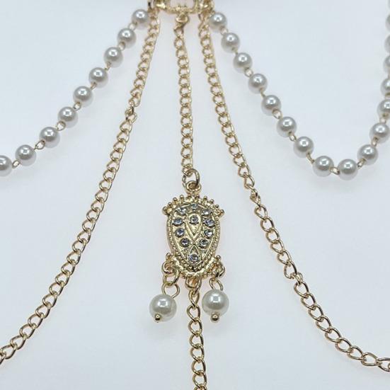 Leg Chain Imitation Pearls Double Layer Chain Elastic Leg Jewelry Versatile Sexy Body Chain Lightweight Leg Ornament