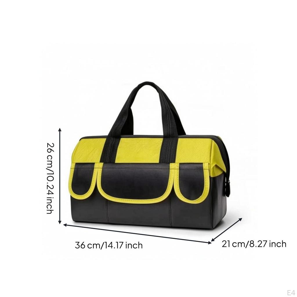 Canvas Tool Bag durabilityResistant with Shoulder Strap Waterproof for Electricians, Repair