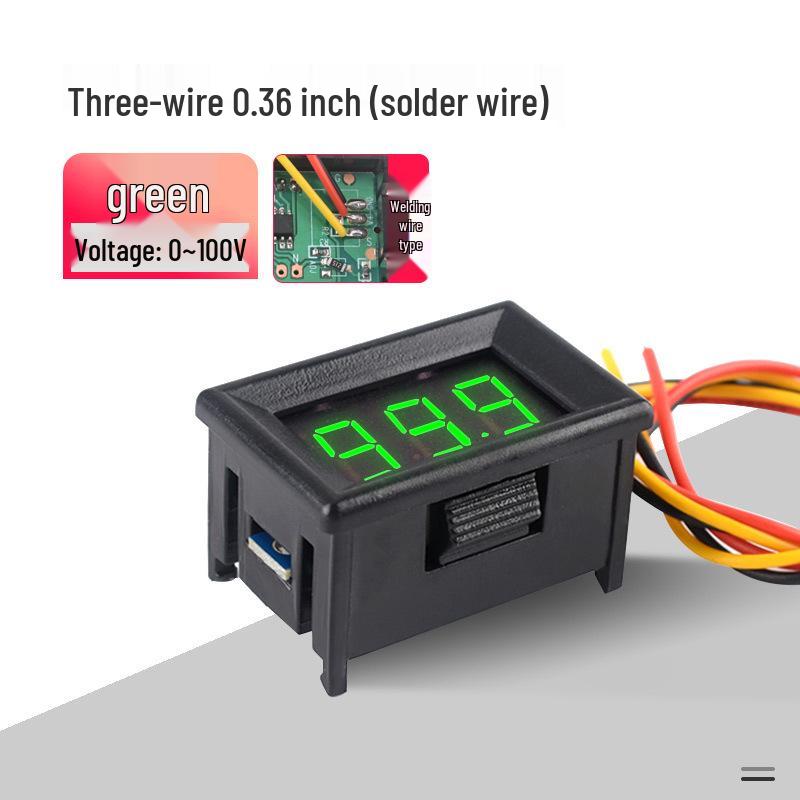 Digital Voltmeter Head: 0.28/0.36/0.56 Inch, 30V-120V, Two/Three-wire Options, With/Without Shell