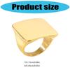 Anillo Cuadrado Contemporáneo de Acero Inoxidable Artesanal Joyería Resistente al Deslustre Para Ocasiones Casuales O Formales