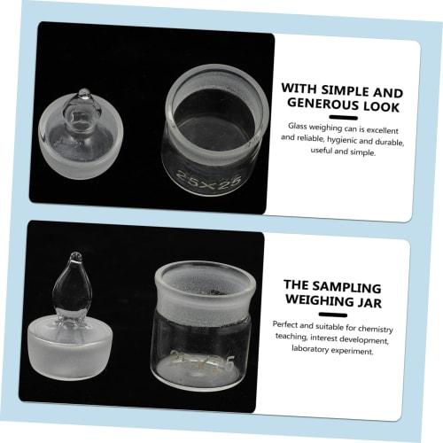 5-Piece Measuring Bottles, Container Tool, Glass Measuring Cans, Bottles, Chemistry Glass Sampling Bottles, Convenient Laboratory Holder