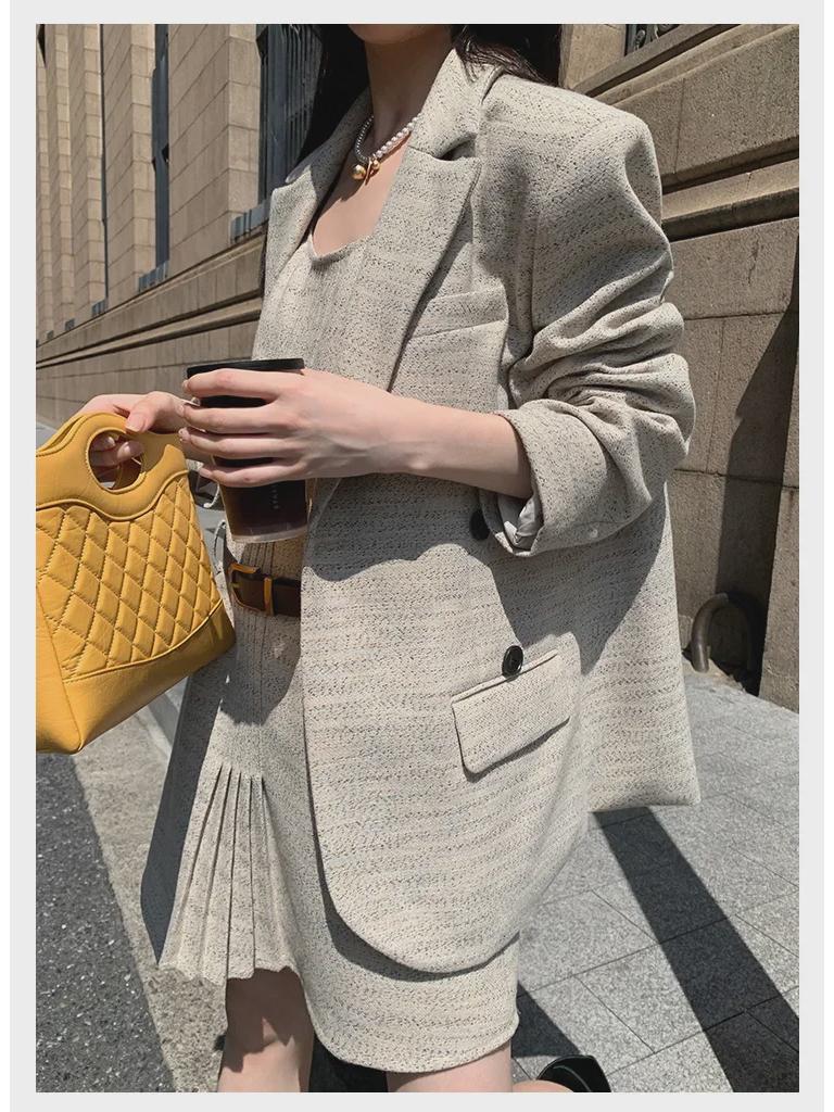 Autumn 2023 Women's Wool Suit Jacket - Meillard Luxury, No Returns or Exchanges
