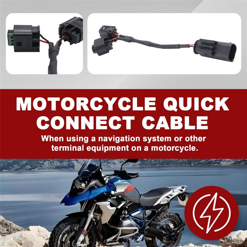 look-Motorcycle Quick Connect Cable Set Shunt Circuit Socket Extension Adapter for R1200GS R1250GS R 1200 1250 R RT