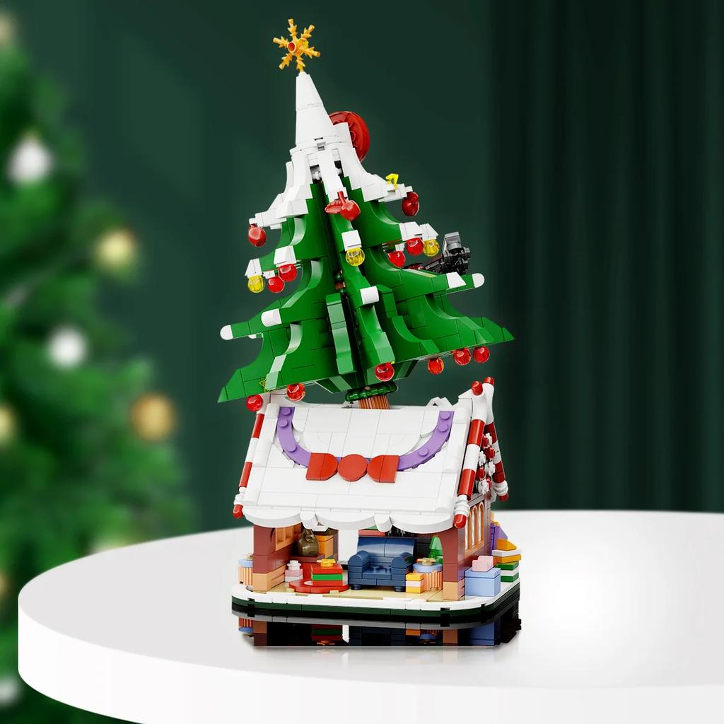 Building Blocks Christmas Tree House Brick Assembly Toys Kids DIY Education Block Toy Construction Toys Xmas Gifts Children Girl