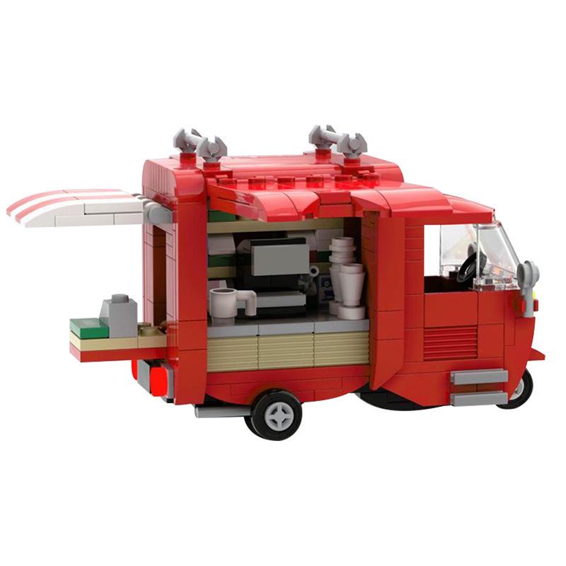 Christmas Coffee Cart Building Blocks Toy - Winter Festival Theme