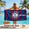 Custom Text Beach Towel, Soft Absorbent Swimming Multi-use TowelCrystal Palace