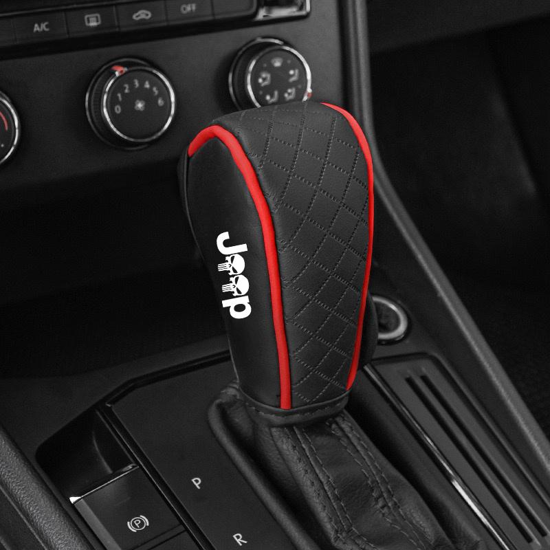 Car Shift Lever Gear Shift Cover Gear Handle Knob Cover Decor For Jeep Renegade Wrangler JK JL Grand Cherokee Compass Patriot