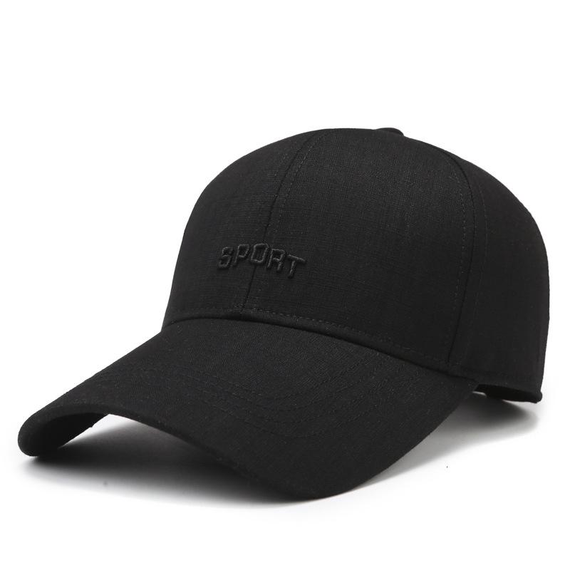 

Fade-resistant hats for middle-aged and older men: new-style long-brimmed baseball caps for sun protection and a youthful, fashionable look чёрный