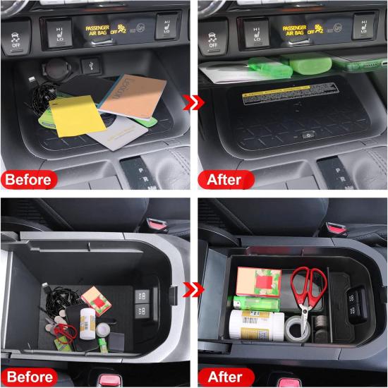 Upgraded Center Console Organizer Compatible With Toyota RAV4 2025 2024      Interior Accessories, Gear Shift Storage Tray Secondary Box Ert Divider
