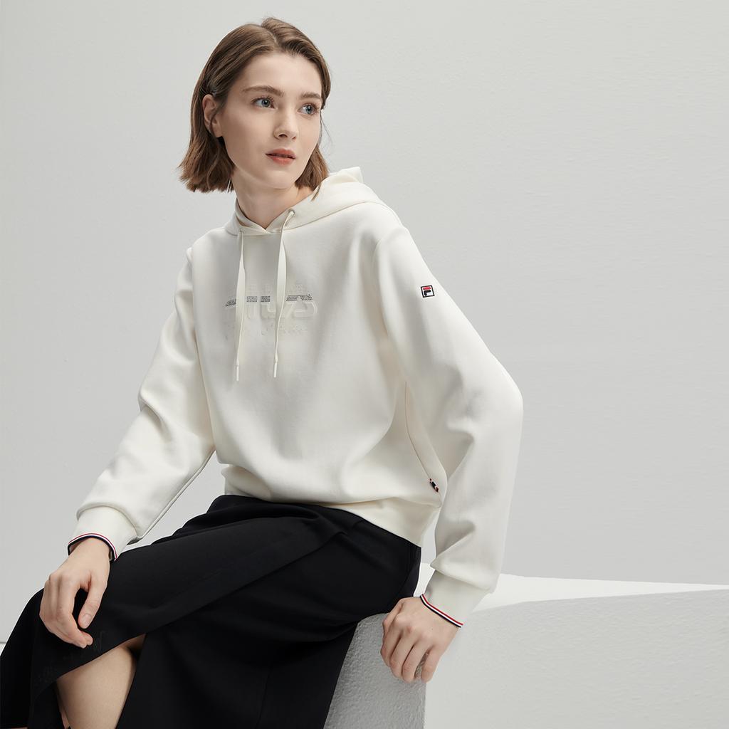 New FILA Sweatshirt Women's Steam White F11W341207F-IV