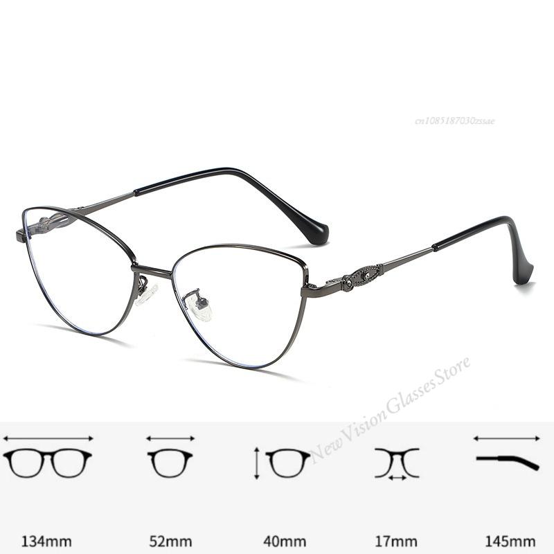 New Men Women Fashion Metal Eyeglass Frames Anti-Blue Light Glasses Lightweight And Comfortable Computer Glasses