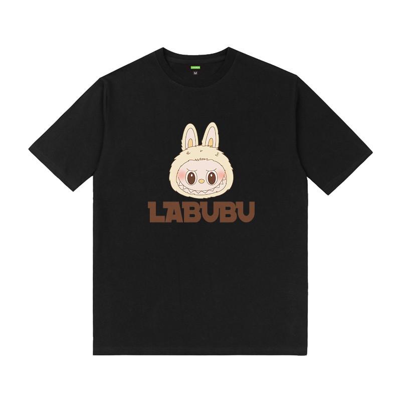 Labubu printed short-sleeved T-shirt men's and women's round neck top
