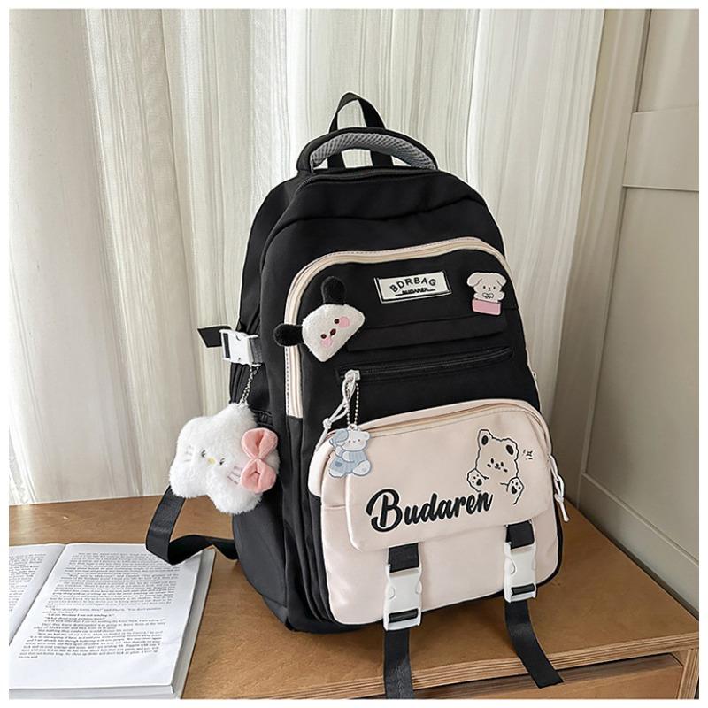 School bag new high-value college style fresh and sweet cute bear backpack junior high school students lightweight large-capacity backpack