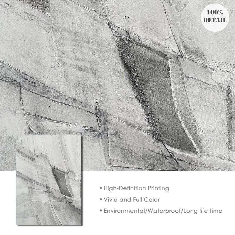 Abstract Poster Black and White Stone Marble Texture Wall Art Print Canvas Painting Morden Pictures for Living Room Decoration