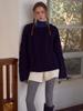 TINKNIT Hand-Knit Chunky Cable Sweater_Navy