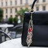 Mini Metal Net Lipstick Bag Hollow Lipstick Cover Key Ring Mesh Bag Key Chain  Outdoor