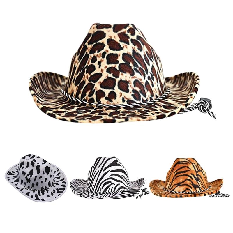 Western Styles Cowgirl Hat Unisex Hats Fits Most Women Men for Theme Party