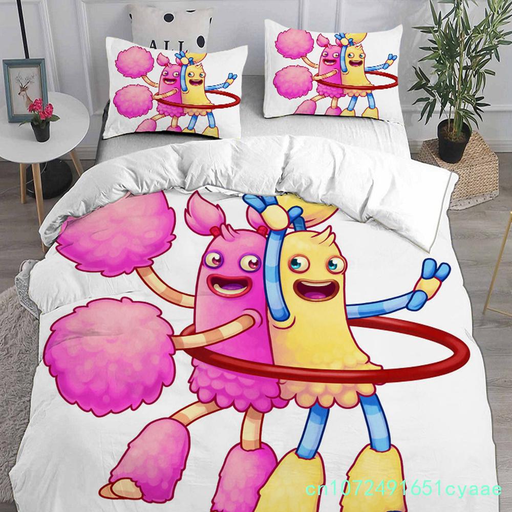 My Game Singing Monsters Bedding Sets 3D Print Comforter Quilt Bed Cover Duvet Cover Pillow Case 2-3 Pieces Sets Kids Adult Size