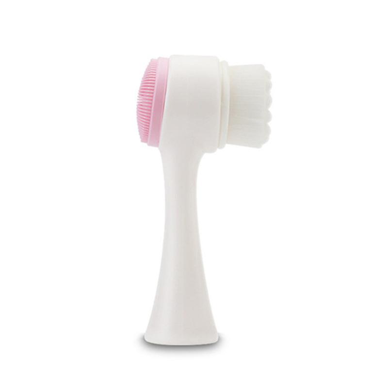 

Massage Face Wash Skin Care Tool Double Side Silicone Face Cleansing рожевий