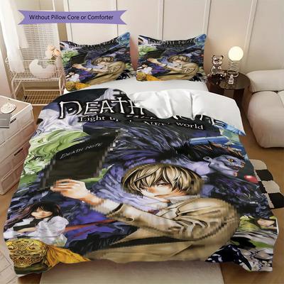 Death Note Duvet Cover | King, Queen, Full, Twin, Anime Cartoon Bedding Set Gift LXRa22