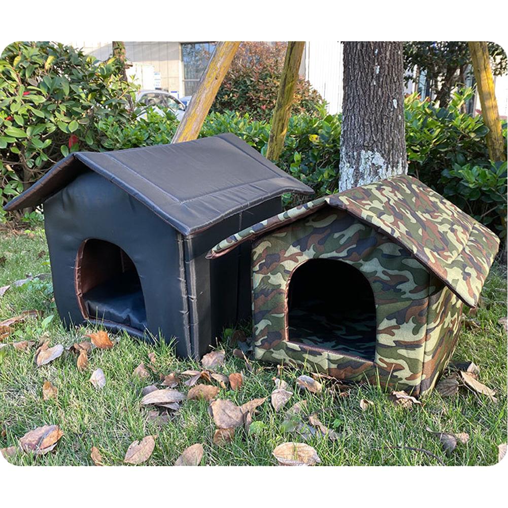 Waterproof Stray Cat Litter Semi-enclosed Winter Warm Dogs House Rainproof Sunscreen Windproof Pet Kennel For Indoors Outdoors