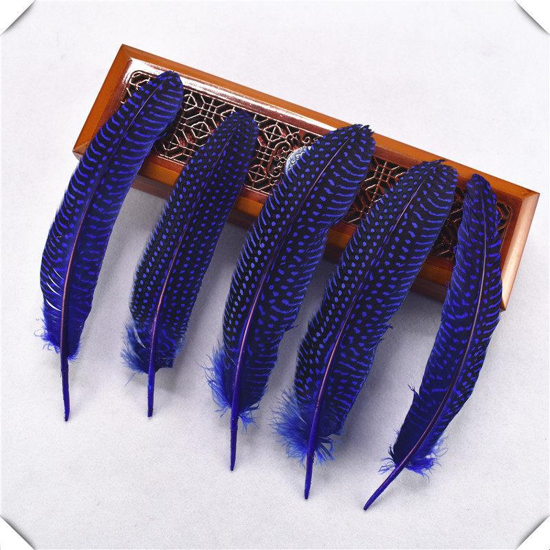 10pcs Wing Pheasant Feathers Spotted Guinea Fowl Plumas Diy Feathers for Jewelry Making Wedding Decoration Plumes Crafts 17-22cm