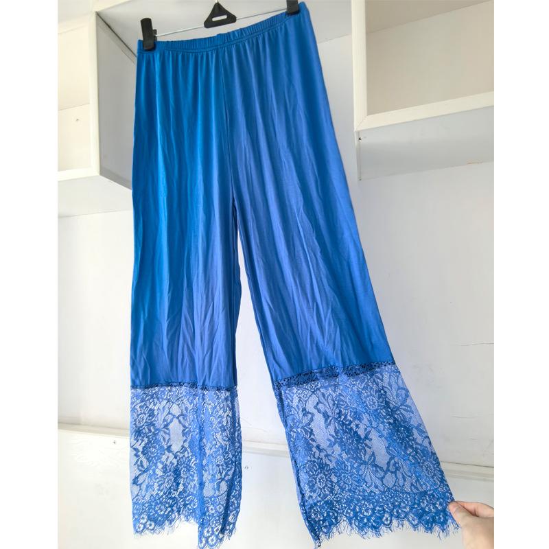 Women's Winter Velvet Lace Qipao Hanfu Pants: Breathable, Anti-Exposure Base Layer Pajamas