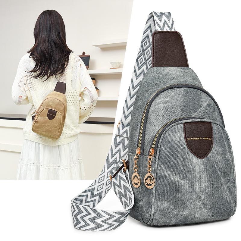 2025 Women s Retro Colorblock Crossbody Bag - High-End, Double-Layer, Casual Travel Shoulder Bag 17*6*27 cm