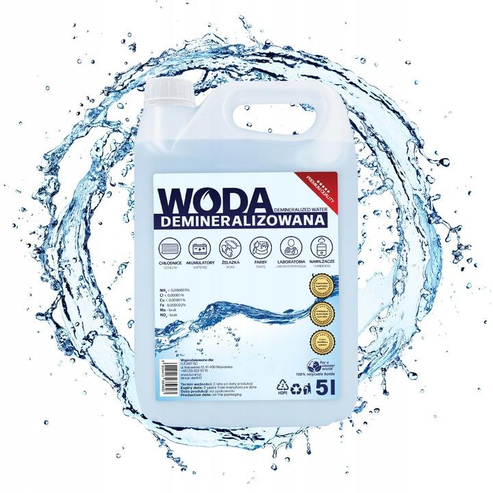 Demineralisiertes Wasser Destilliertes Wasser Höchste Reinheit 20L Premium 4X5L