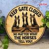 Vintage Horse Metal Sign Rustic Wall Art Home Garage Cafe Decor Gatekeeper