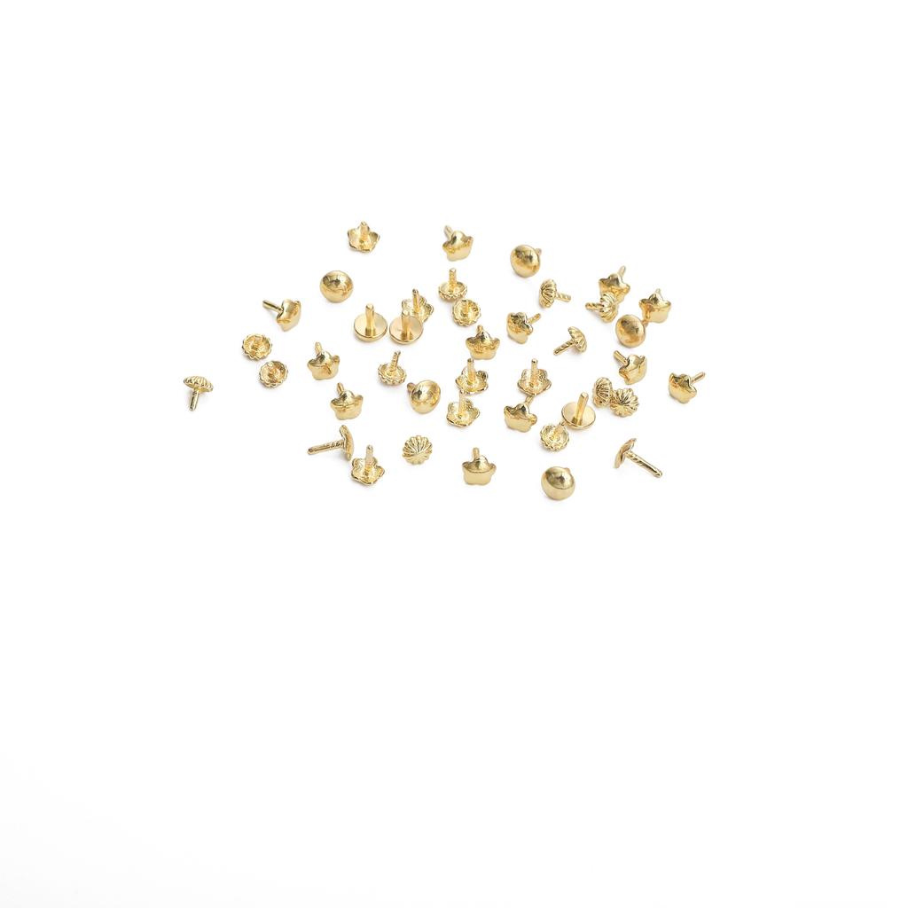 Copper Patterned Nail Cap Decorative End Cap for DIY Jewelry Making 10 Pcs